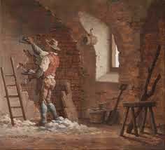 18th century plasterer at work