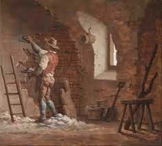 18th century plasterer at work