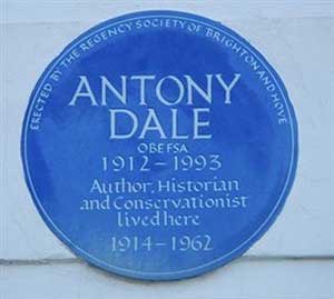 Blue plaque on No 46 Sussex Square