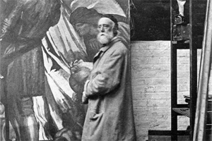 George Watts at his easel