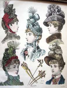 Ladies hats 1880's