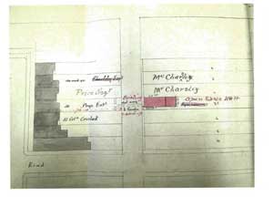 Plan showing garden and gymnasium approx 1885