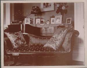 Chaise longue in one of the formal rooms