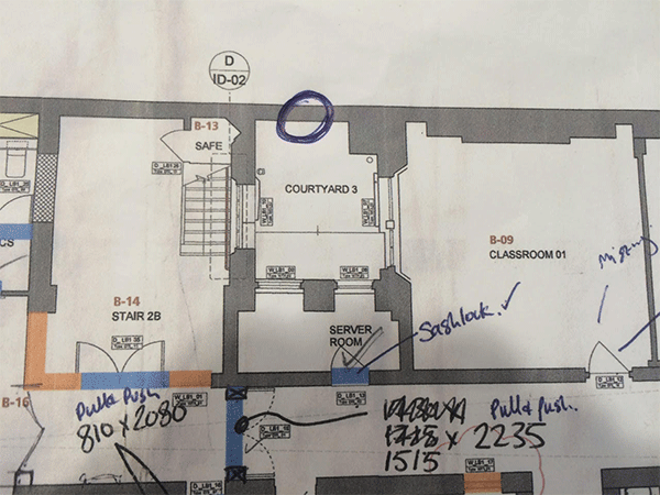 Plan showing the location of te well