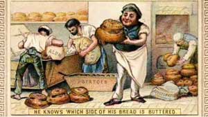 Cartoon showing the various ways that bread could be adulterated