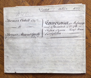 Conveyance Thomas Cubitt to Almond Garth 1 October 1855