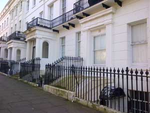 Entrance to the combined 39 and 40 Sussex Square now no longer used