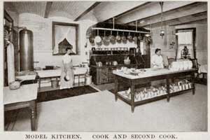 Kitchen and cooks