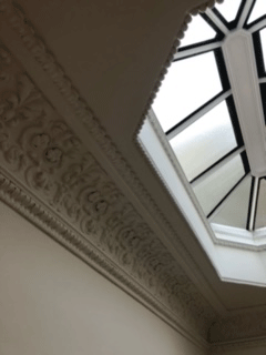 Cornice and roof light