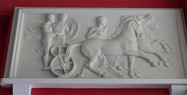 Second smaller bas relief