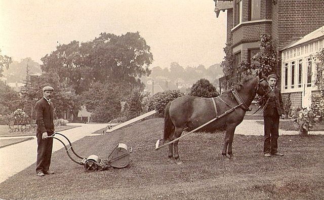 horse_drawn_lawn_mower